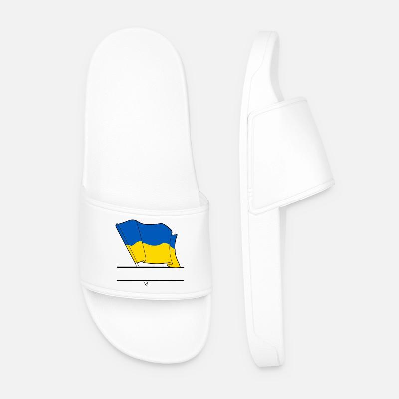 UKRAINE – Namespace - Men’s Pool Sliders - white