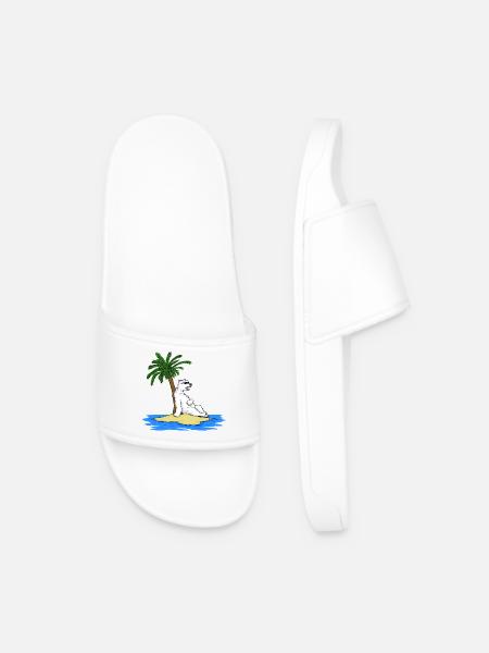 Hot Polar Bear - Men’s Pool Sliders - white