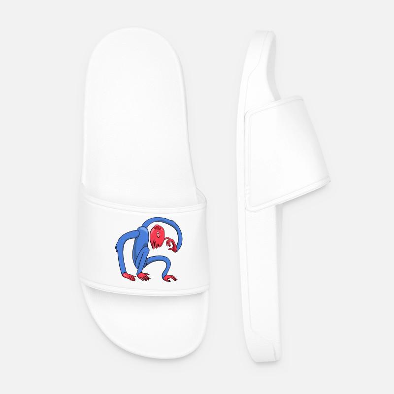 Thinking Monkey - Men’s Pool Sliders - white