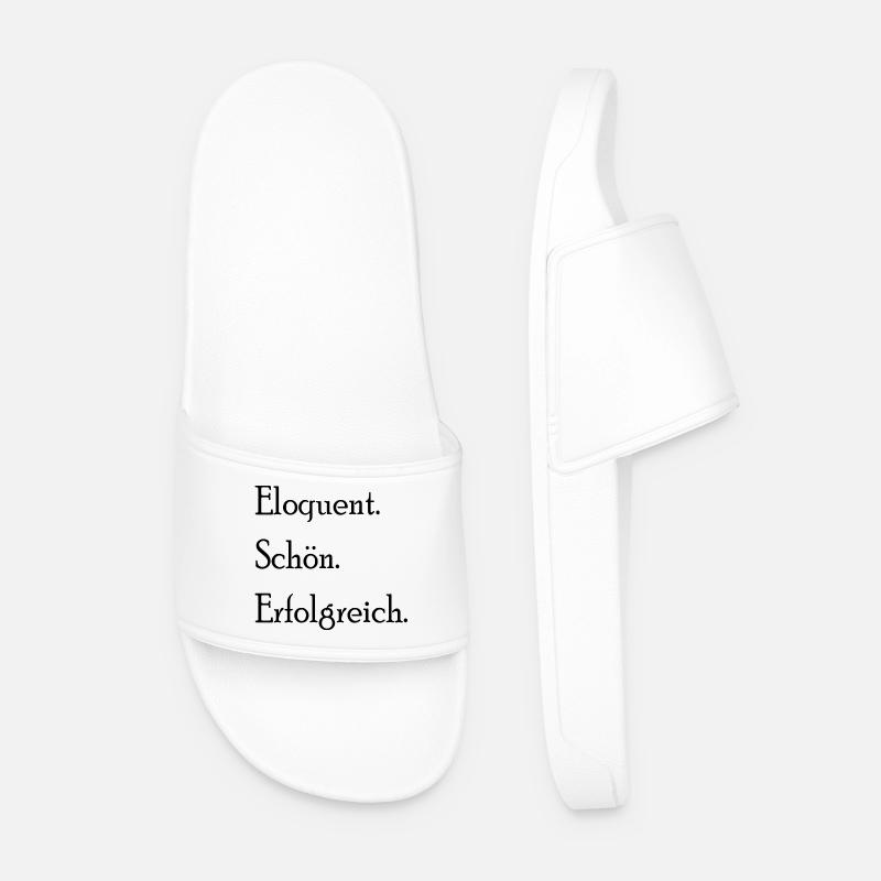 Éloquent. Sympa. Avec succès. Déclaration - Claquettes Homme - blanc
