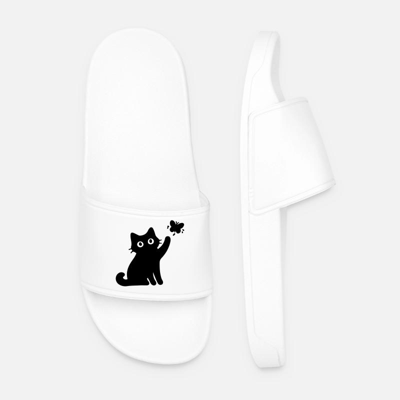 Cat funny - Men’s Pool Sliders - white