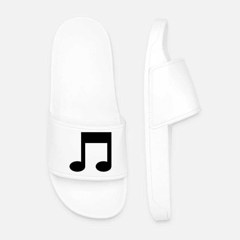 Musiknote - Männer Badelatschen - Weiß