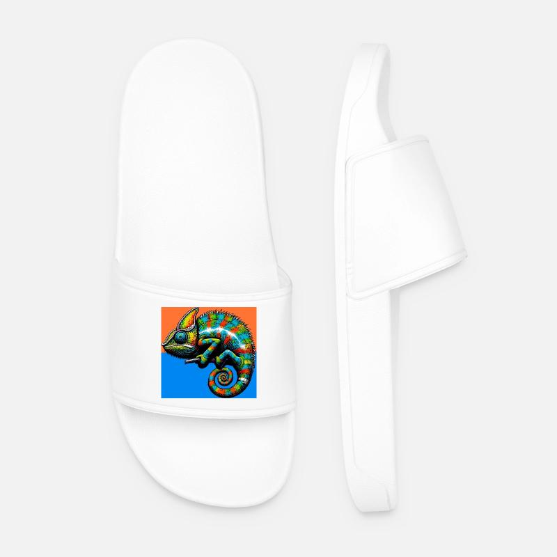chameleon - Men’s Pool Sliders - white