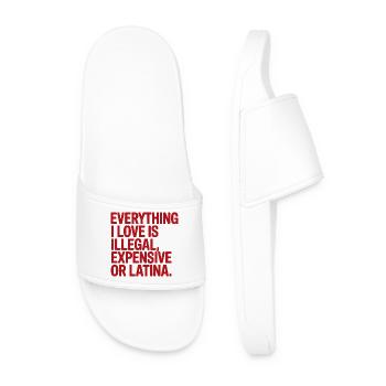 Tout ce que j’aime est illégal, cher ou latina - Claquettes Homme - blanc - Devant