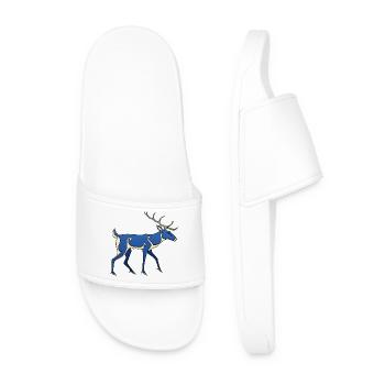 Cerf picte - Claquettes Homme - blanc - Devant