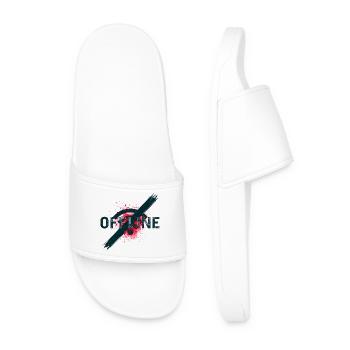 Chronically Offline - Digital Detox Art - Men’s Pool Sliders - white - Front