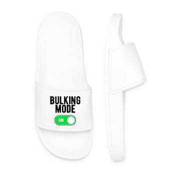 Bulking Mode On Fun Gym Fitness - Men’s Pool Sliders - white - Front
