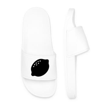 Silhouette citron – Design agrume frais - Claquettes Homme - blanc - Devant