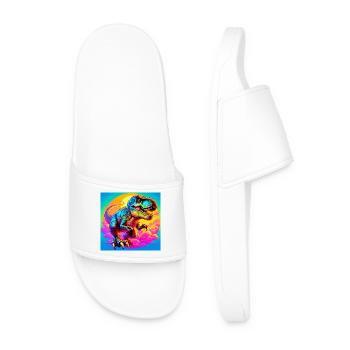 dinosaur - Men’s Pool Sliders - white - Front