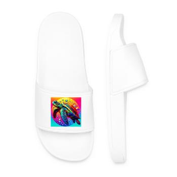 turtle - Men’s Pool Sliders - white - Front