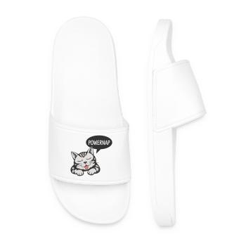 Chat de la sieste mécanique - Motif du sommeil - Claquettes Homme - blanc - Devant