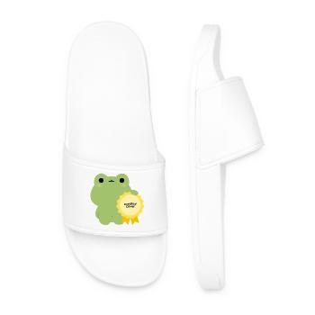 Badge certifié Grenouille Collante - Claquettes Homme - blanc - Devant