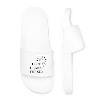 Here Comes Sun Shirt – Minimal Summer Design - Männer Badelatschen - Weiß - Vorne