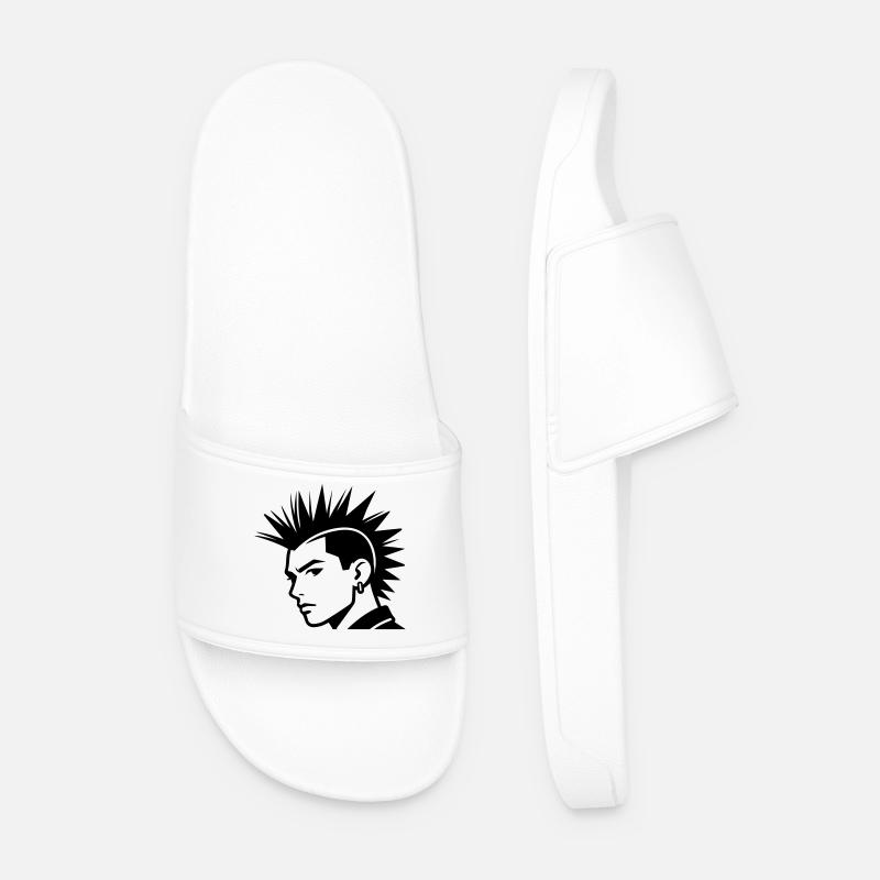 Punk - Männer Badelatschen - Weiß