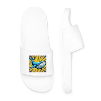 whale - Men’s Pool Sliders - white - Front