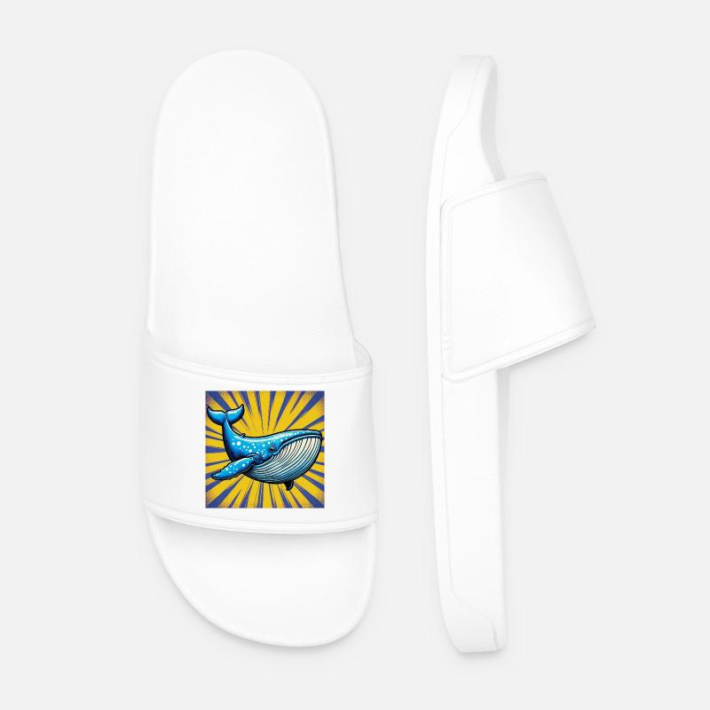 whale - Men’s Pool Sliders - white