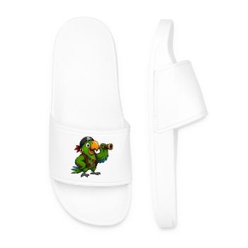 Oiseau pirate avec lunette de repérage - Claquettes Homme - blanc - Devant
