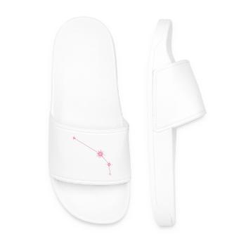 Aries Star Constellation Zodiac Sign Pastel Pink - Men’s Pool Sliders - white - Front