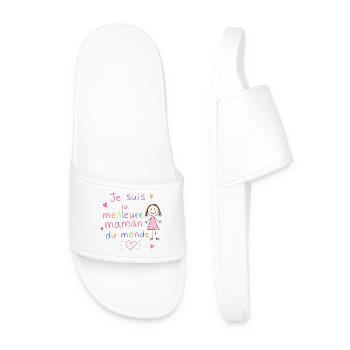Je suis la meilleure maman du monde - Claquettes Homme - blanc - Devant