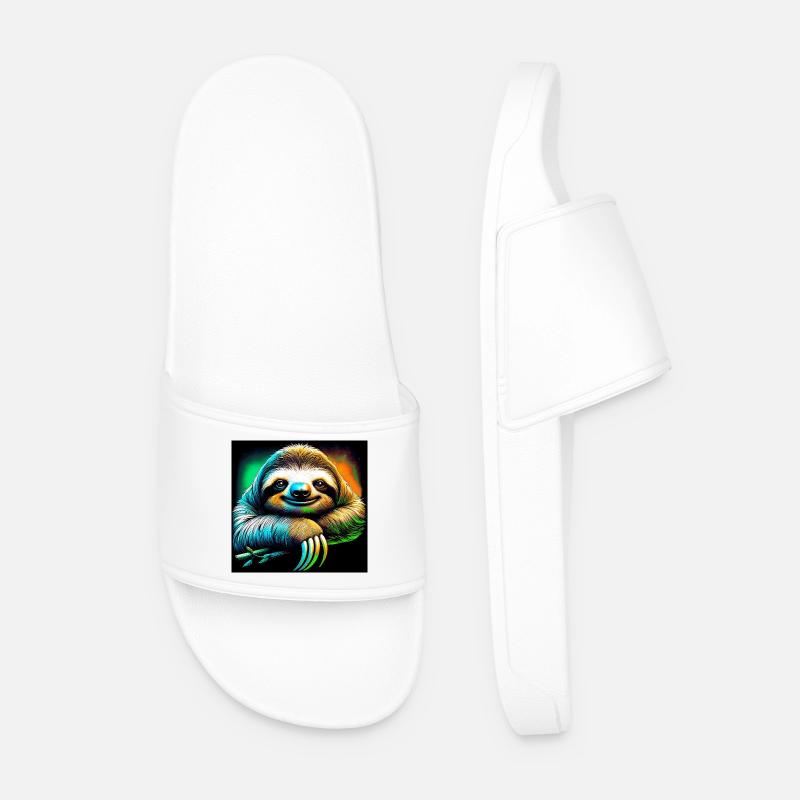 sloth - Men’s Pool Sliders - white