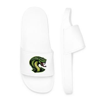 Illustration de la tête de cobra verte - Claquettes Homme - blanc - Devant