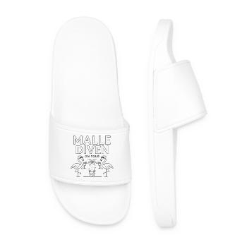 Malle Divas On Tour Women's Flamingo Mallorca Party - Men’s Pool Sliders - white - Front
