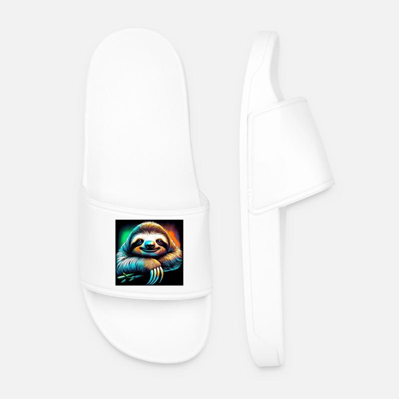 sloth - Men’s Pool Sliders - white
