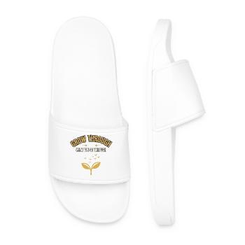 Grow Through What You Go Through - Men’s Pool Sliders - white - Front