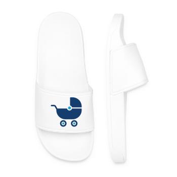 Icône unie de poussette pour bébé Symbole de voyage de poussette pour bébé - Claquettes Homme - blanc - Devant