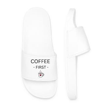 Heart Mug CoffeeLove - Men’s Pool Sliders - white - Front