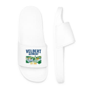 Velbert Germany Skyline Vintage Est 1800 - Men’s Pool Sliders - white - Front