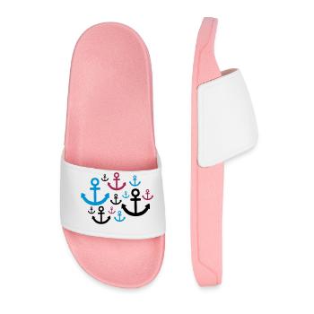 modèle ancre beaucoup bateau bateau de tatouage me nager - Claquettes Homme - rose clair - Devant