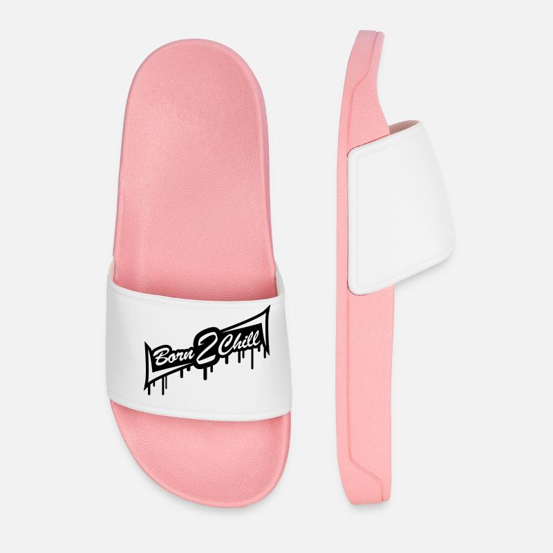 Born 2 Chill - Men’s Pool Sliders - light pink