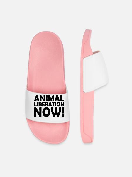 Animal liberation now - Männer Badelatschen - Hellrosa