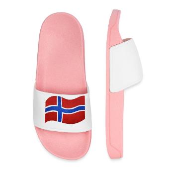 Drapeau de la Norvège - Claquettes Homme - rose clair - Devant
