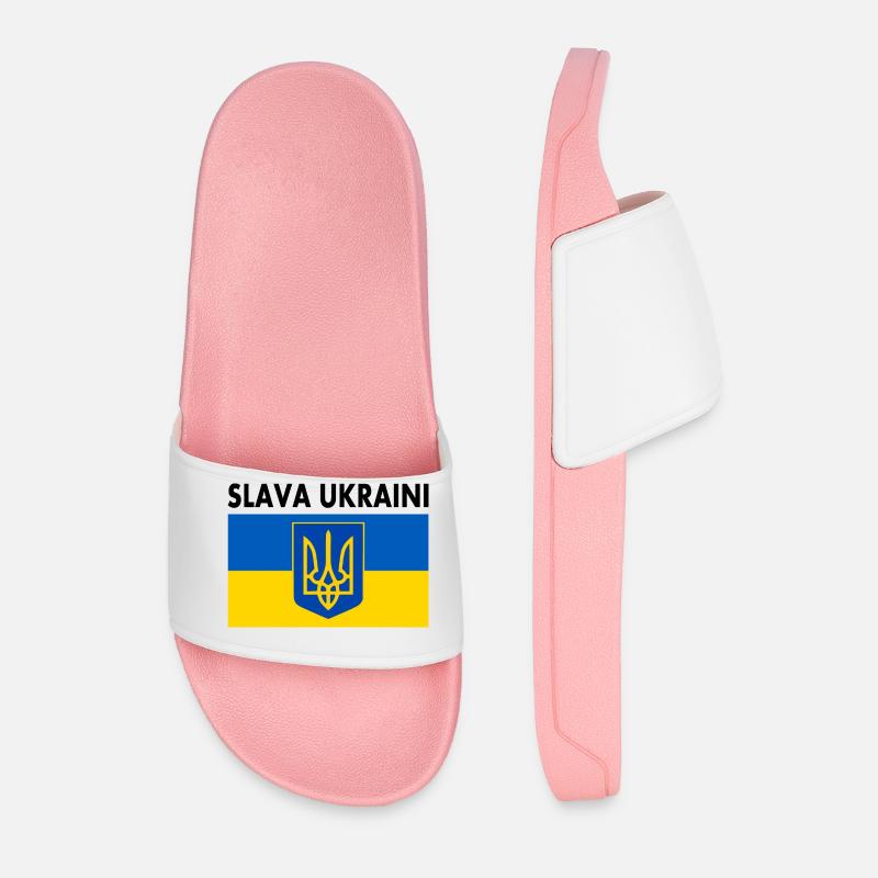 Slava ukraini - Männer Badelatschen - Hellrosa