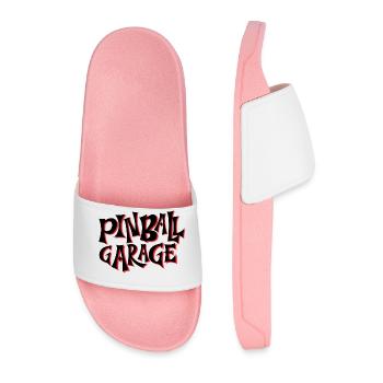 Lettrage effrayant Pinball Garage - Claquettes Homme - rose clair - Devant