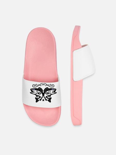 Pisces icon - Men’s Pool Sliders - light pink