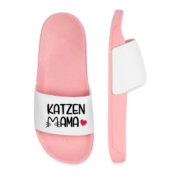 Cats Mom - Men’s Pool Sliders - light pink - Front