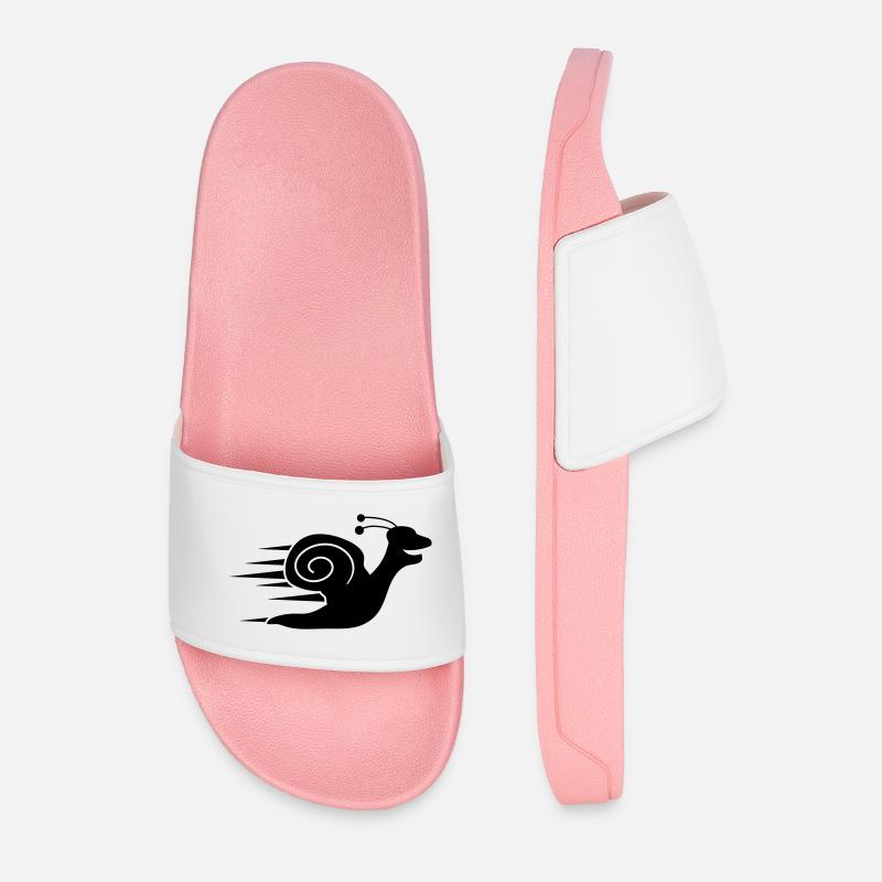 Fast Snail - Männer Badelatschen - Hellrosa