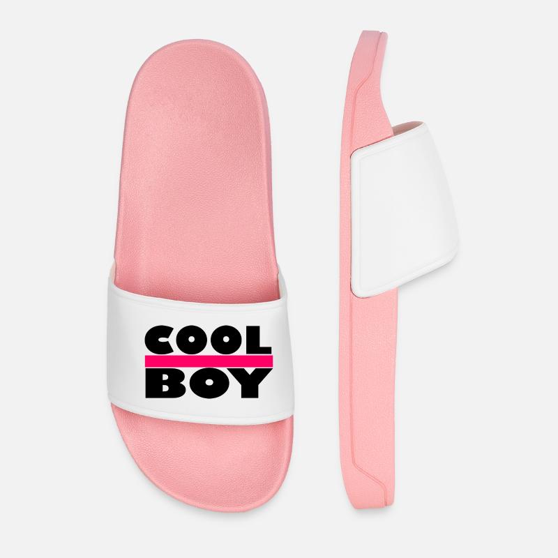 Cool - Cool Boy - Coole Junge - Männer Badelatschen - Hellrosa