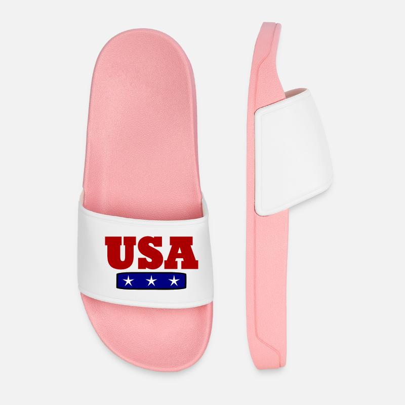 Usa - Männer Badelatschen - Hellrosa