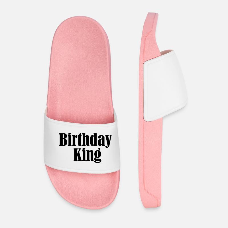 Birthday king - Männer Badelatschen - Hellrosa