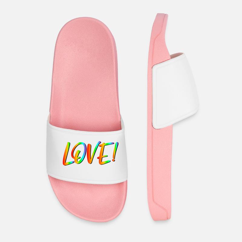 LGBTQ LIEBE - Männer Badelatschen - Hellrosa