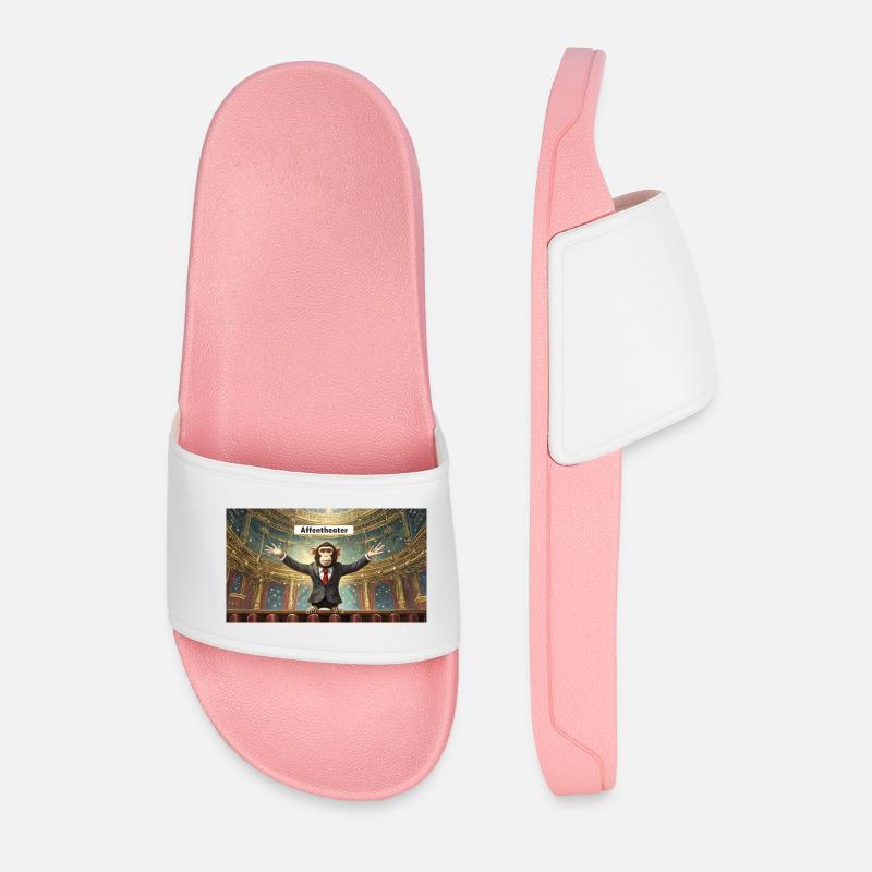 Pun ambiguous expression – Affentheater (farce) - Men’s Pool Sliders - light pink