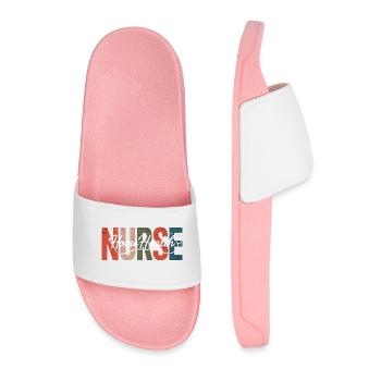 Nurse Home Health Overlay - Men’s Pool Sliders - light pink - Front