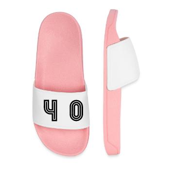 40. 40 YEARS. 40th ANNIVERSARY. 40TH ANNIVERSARY. - Men’s Pool Sliders - light pink - Front