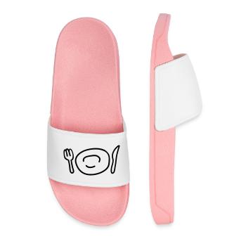 teller_und_besteck_1c - Claquettes Homme - rose clair - Devant