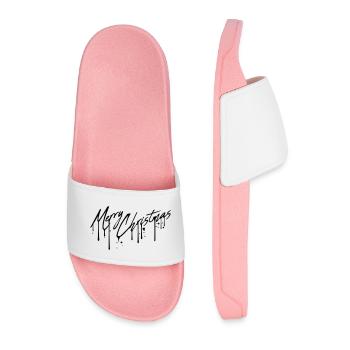 graffiti gouttes design cool ont un joyeux christma - Claquettes Homme - rose clair - Devant