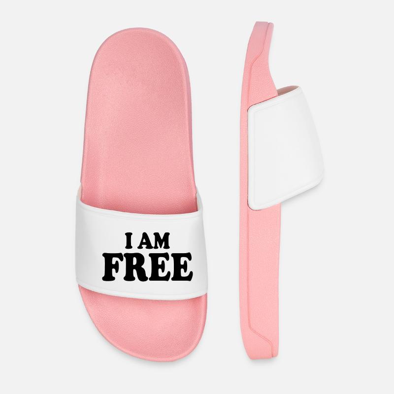 I am free - Männer Badelatschen - Hellrosa